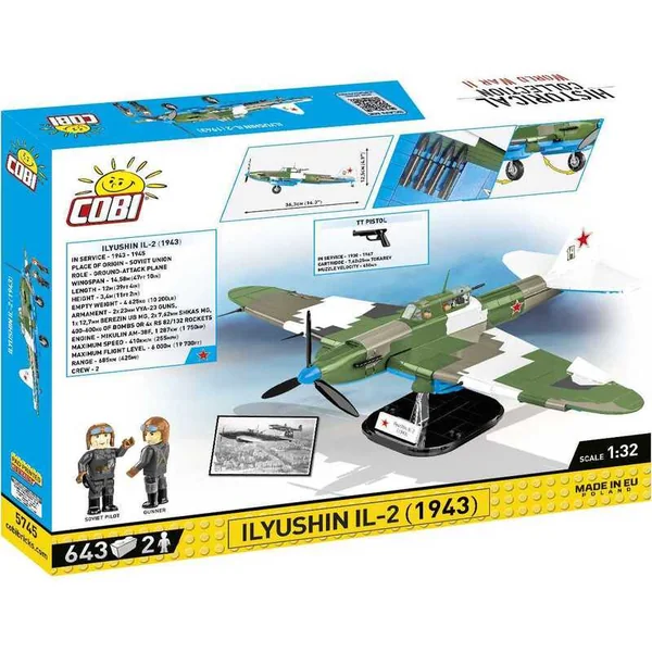 Cobi 5745 II WW Iliouchine Il-2 Sturmovik, 1:32, 636 p, 2 f