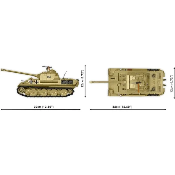 Cobi II WW Panzer V Panther Ausf. G "Pudel", 1:28, 1133 k, 2 f