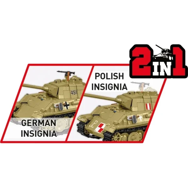 Cobi II WW Panzer V Panther Ausf. G "Pudel", 1:28, 1133 k, 2 f