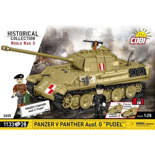 Cobi II WW Panzer V Panther Ausf. G "Pudel", 1:28, 1133 k, 2 f