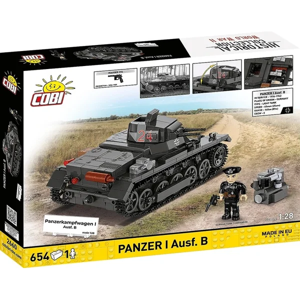 Cobi II WW Panzerkampfwagen I (France 1940), 1:28, 654 k, 1 f