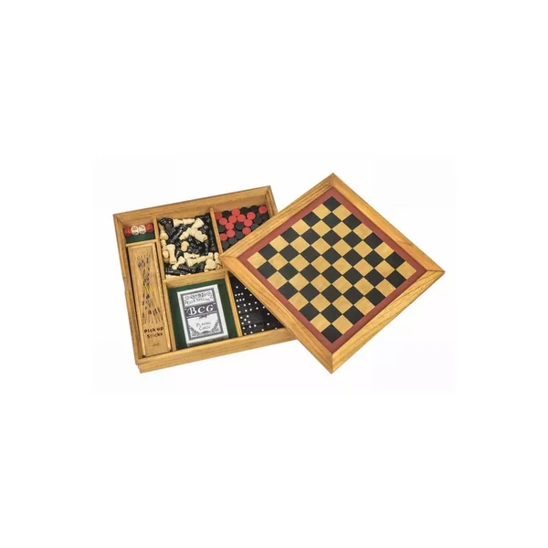 Coffret Six en Un en Bois Vintage