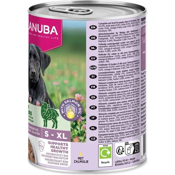 Conserve EUKANUBA Puppy riche en agneau avec pommes de terre 400 g
