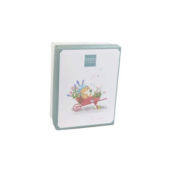 Dans mon jardin : Boite à musique Vache Aneth 20 cm - Doudou et compagnie