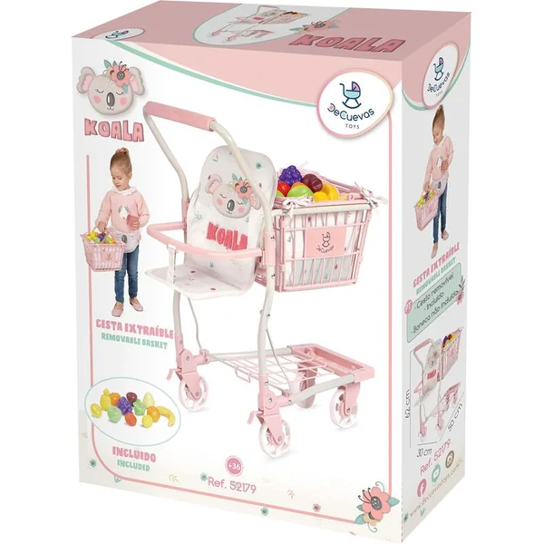DeCuevas 52179 Chariot de courses mobile 2 en 1 avec fruits KOALA 2024