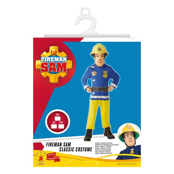 DEGUISEMENT CLASSIQUE SAM LE POMPIER - TAILLE S 3-4 ANS