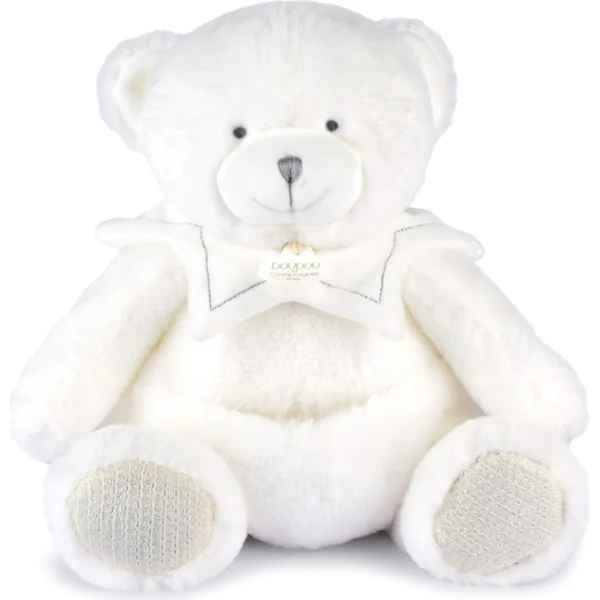 Doudou Coffret Cadeau Ours en Peluche avec Couverture 30 cm beige