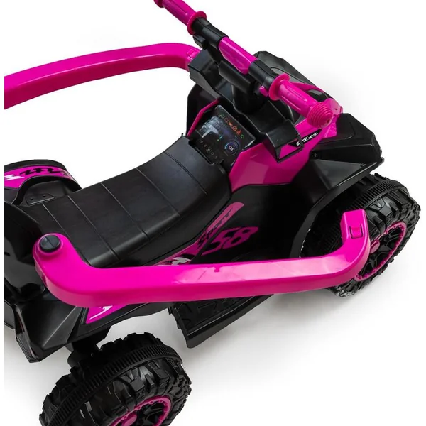 Draisienne pour enfants avec tige de guidage Baby Mix Mega Prime EVA rose