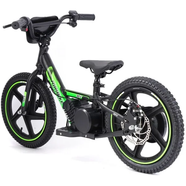 Draisienne électrique pour enfants RIRIBIKE RTX6 24V (16”), verte, Batterie au lithium, Moteur 250W