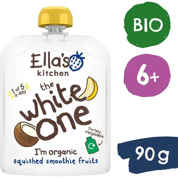Ella's BIO White One Purée de fruits avec melon (4 × 90 g)