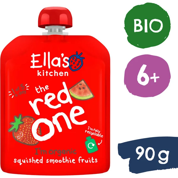 Ella's Kitchen BIO RED ONE purée de fruits avec fraises (5x90 g)