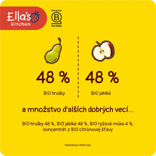Ella's Kitchen BIO Riz pour enfants, poire et pomme (120 g)