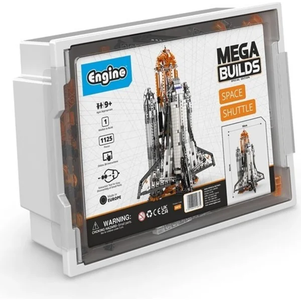 Engino MEGA BUILDS : Fusée Challenger (dans un bac en plastique avec application d'instructions 3D)