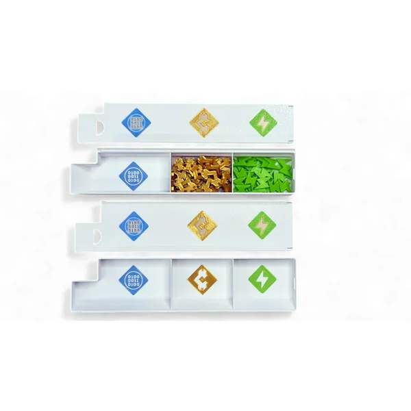 Ensemble de jetons d'énergie et de crédit 3D de luxe pour SETI