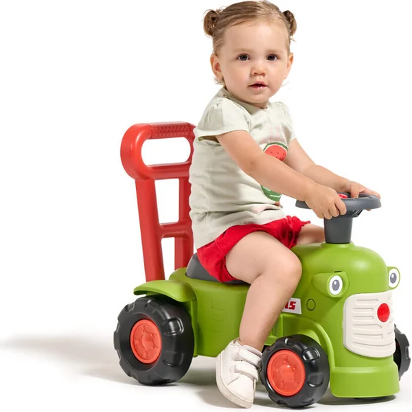 Falk Porteur et trotteur 2 en 1 tracteur Claas vert clair avec volant