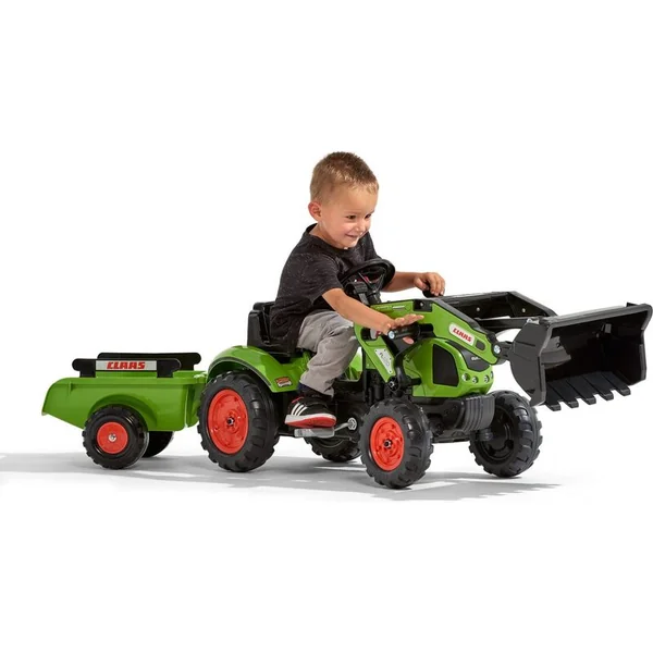 Falk Tracteur à pédales 2040AM Claas Arion 410 avec chargeur et remorque - vert