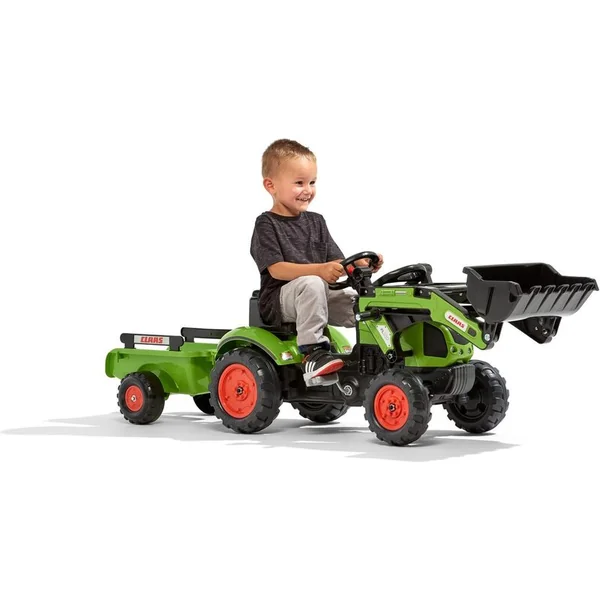 Falk Tracteur à pédales 2040AM Claas Arion 410 avec chargeur et remorque - vert