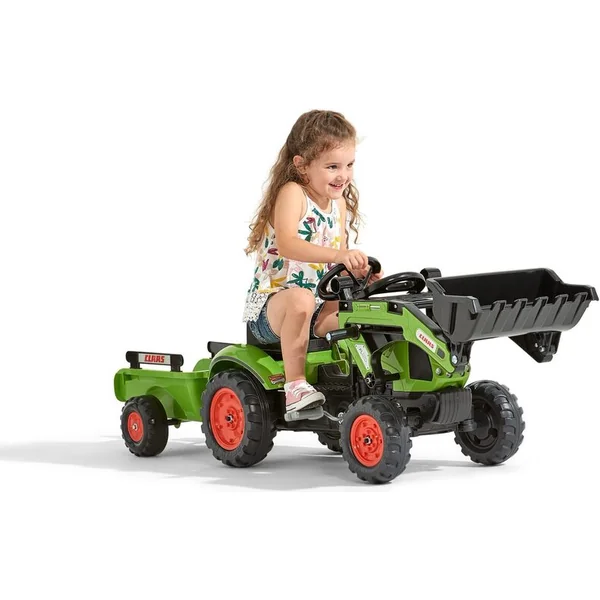 Falk Tracteur à pédales 2040AM Claas Arion 410 avec chargeur et remorque - vert