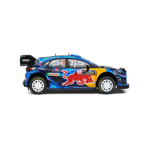 Ford Puma Rally1 Hybrid Blue #8 Tanak Rally Suede 2023 1/18 SOLIDO - S1809503