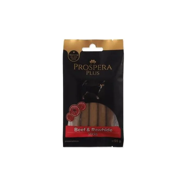 Friandise Prospera Plus Bœuf et bâtonnet en peau brute 5pcs 7,5cm
