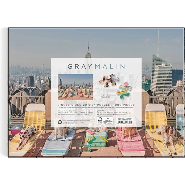 Galison Puzzle Chiens à New York Gray Malin 1000 pièces