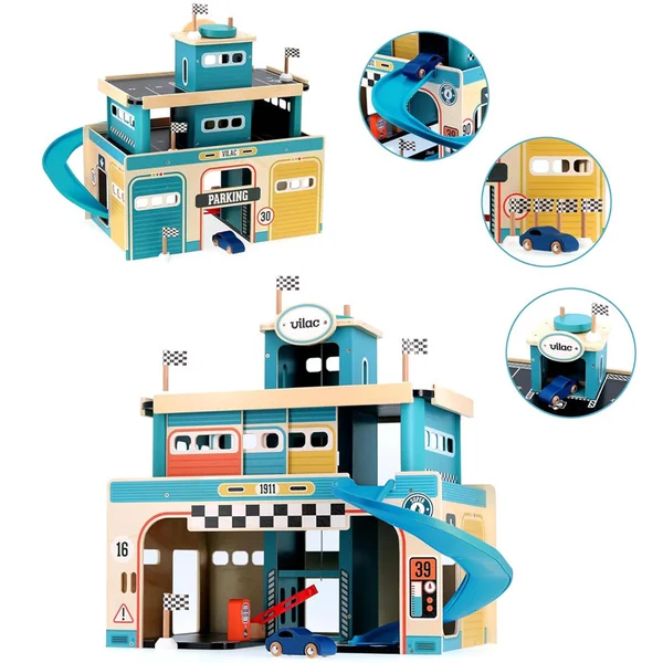 Garage en bois vintage Vilacity - Vilac