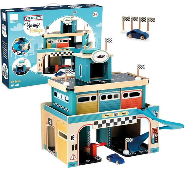 Garage en bois vintage Vilacity - Vilac