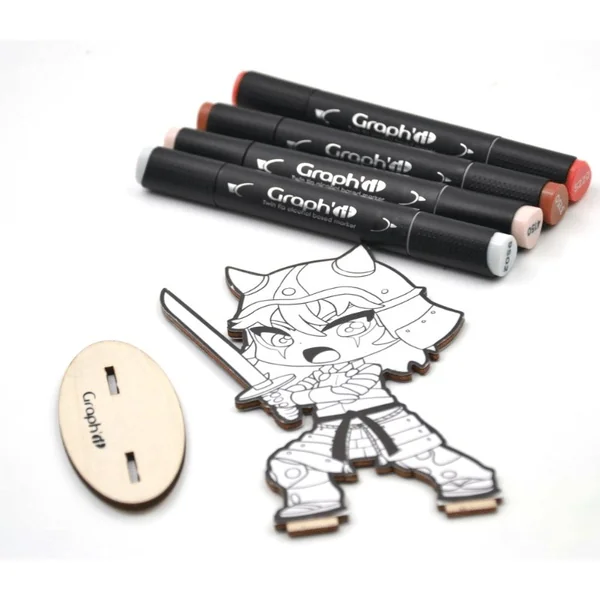 GRAPH'IT Chibis Kit coloriage figurine Samurai