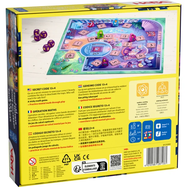 Haba Jeu de société Play&Learn Code secret 13+4 à partir de 8 ans