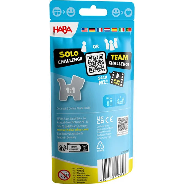 Haba Jeu dynamique amusant Stacking Challenge Animaux 5 figurines 300 défis