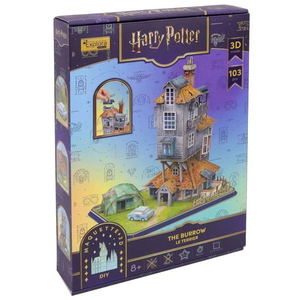 HARRY POTTER MAQUETTE 3D - LE TERRIER - LA MAISON DES WEASLEY - 92 PIECES