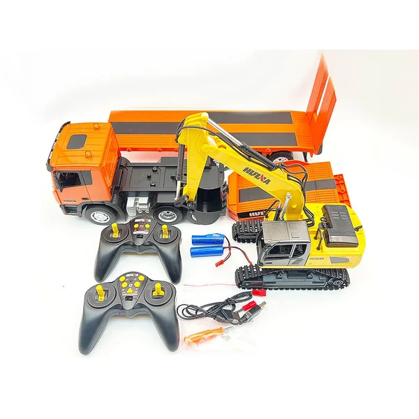 Huina Camion Remorque RC 9CH et Pelleteuse 6CH 2.4GHz RTR 1/24 - CY1319