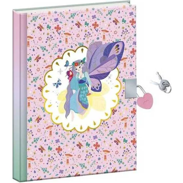 Janod Atelier Midi Coffret Créatif Carnet Secret avec Cadenas Fées Magiques