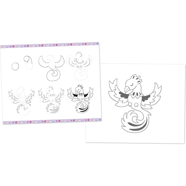 Janod Atelier Step by step Coffret créatif Dessin pas à pas Animaux fantastiques