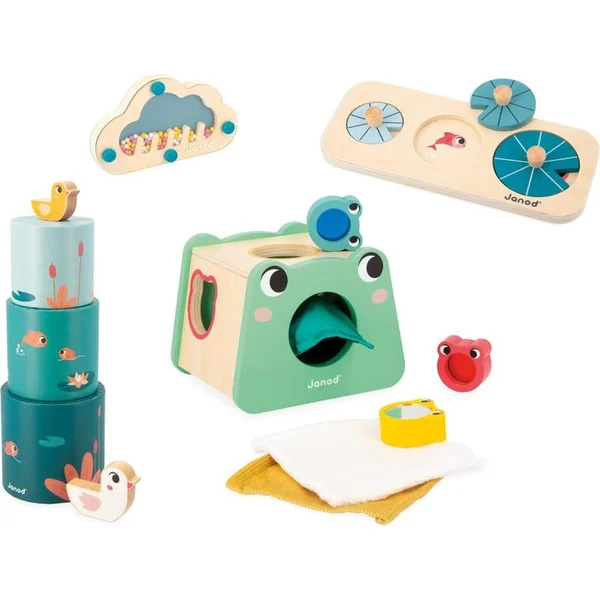 Janod Boîte de Stimulation Sensorielle pour Enfants à partir de 12 Mois