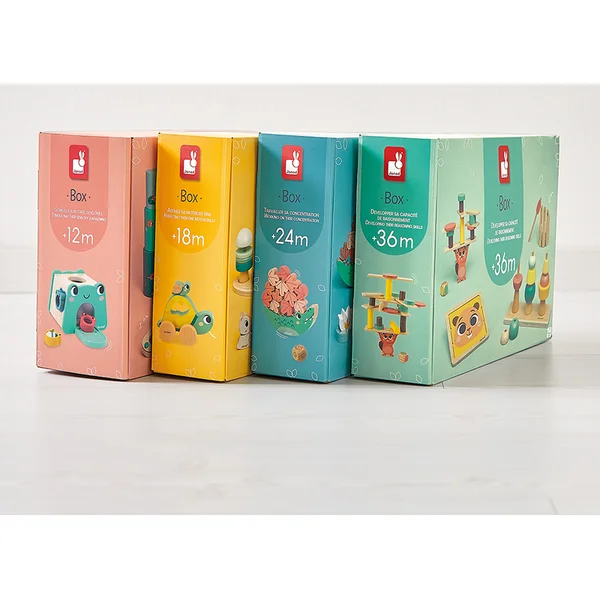 Janod Boîte de Stimulation Sensorielle pour Enfants à partir de 12 Mois