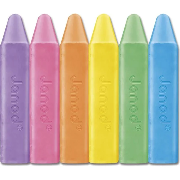 Janod Colorino Craies de trottoir colorées 6 couleurs