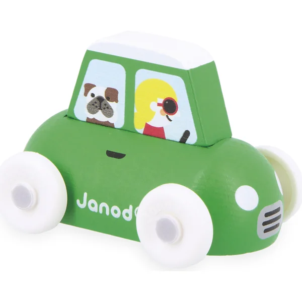 Janod Crossroads Voitures en bois Grande-Bretagne ensemble de 4 pcs