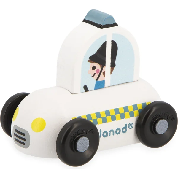 Janod Crossroads Voitures en bois Grande-Bretagne ensemble de 4 pcs