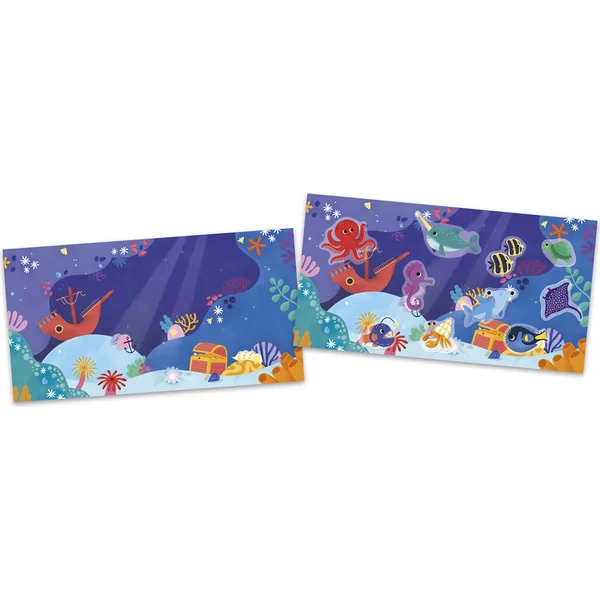 Janod My arts&crafts Mini Autocollants Réutilisables Mer à partir de 18 mois