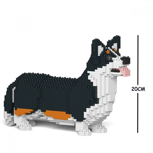 JEKCA BLOCS DE CONSTRUCTION -CHIEN WELSH CORGI NOIR