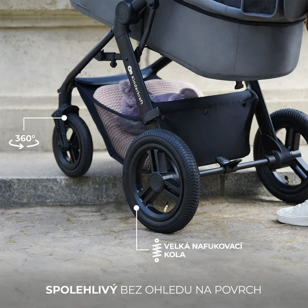 KINDERKRAFT Poussette combinée 3 en 1 Moov 2 XL Air Black