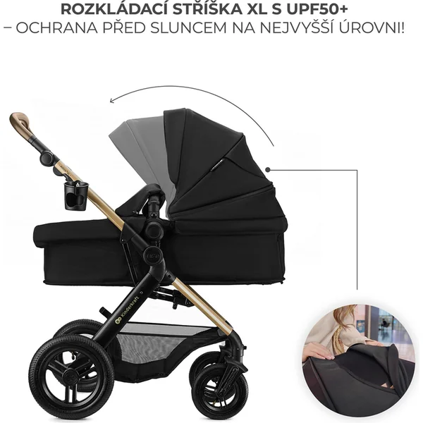KINDERKRAFT Poussette combinée 3 en 1 Moov 2 XL Air Black