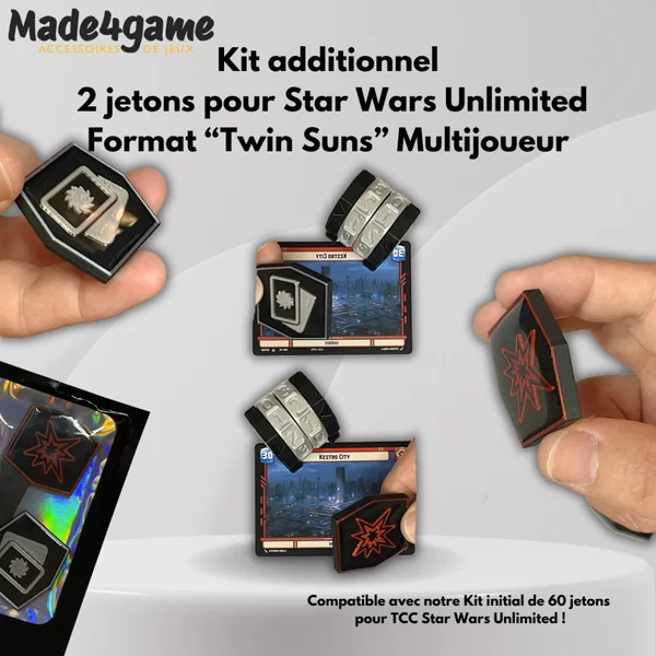 Kit de 2 jetons "Twin Suns" additionnels compatible Star Wars Unlimited