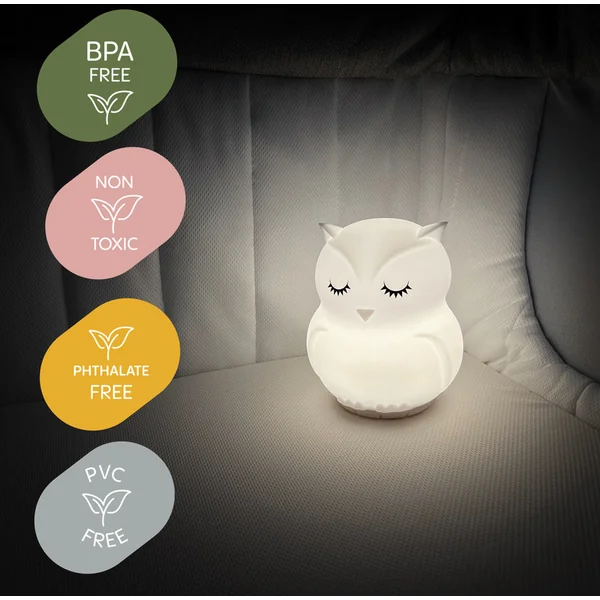 Lampe LED de nuit en silicone taille M, Hibou