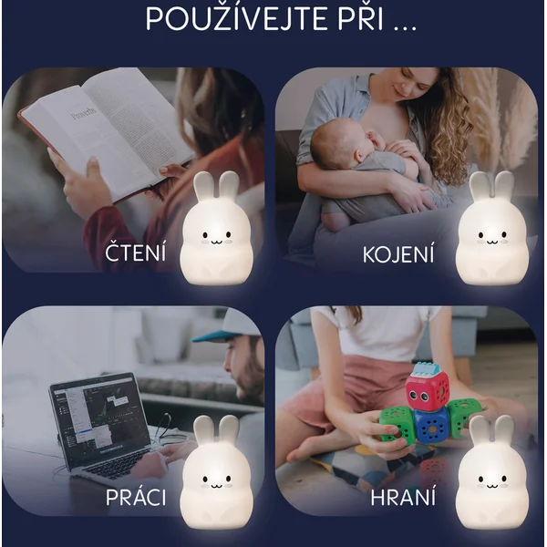 Lampe LED de nuit en silicone taille M, Hibou