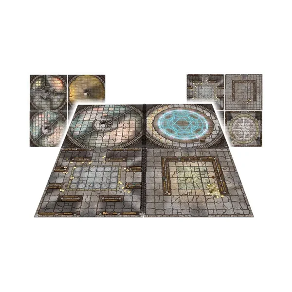 Livre Plateau de Jeu - Battle Mats : Pack de 2 livres Dungeon Book Modulaires