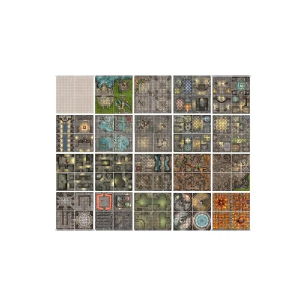 Livre Plateau de Jeu - Battle Mats : Pack de 2 livres Dungeon Book Modulaires