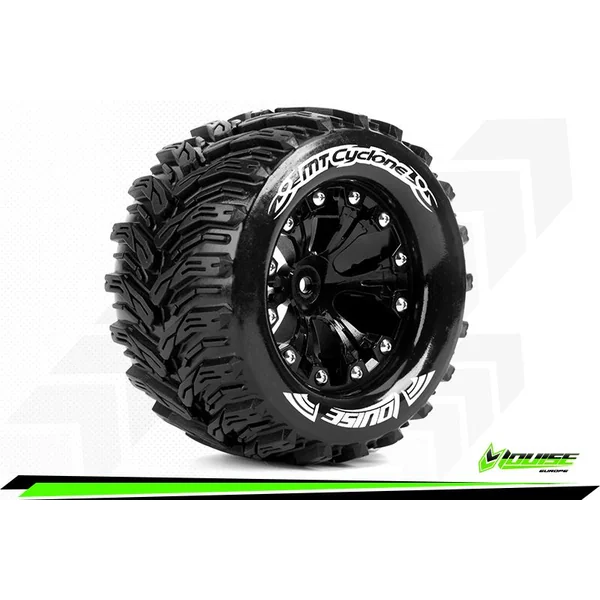 Louise RC Pneus + Jantes MT-CYCLONE - Monster Truck 1/10 Traxxas Stampede - Jato - Rustler - HPI Bullet - Hex 12mm - LR-T3226SBH