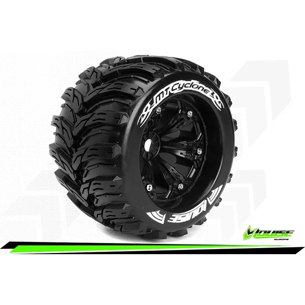 Louise RC Pneus + Jantes MT-CYCLONE - Monster Truck 1/8 Arrma Kraton - Outcast - Notorius - HPI Savage - Traxxas Revo - Erevo - Hex 17mm - LR-T3220BH